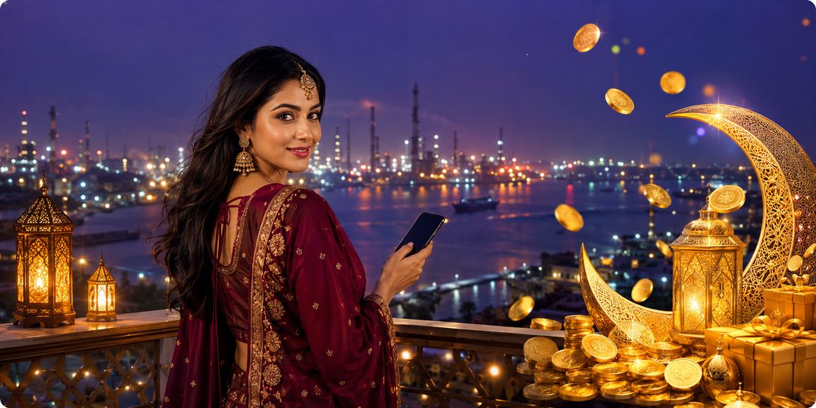 নারায়ণগঞ্জে ঈদ উৎসবে একজন বাংলাদেশি খেলোয়াড় মোবাইলে লাইভ ক্যাসিনো উপভোগ করছেন